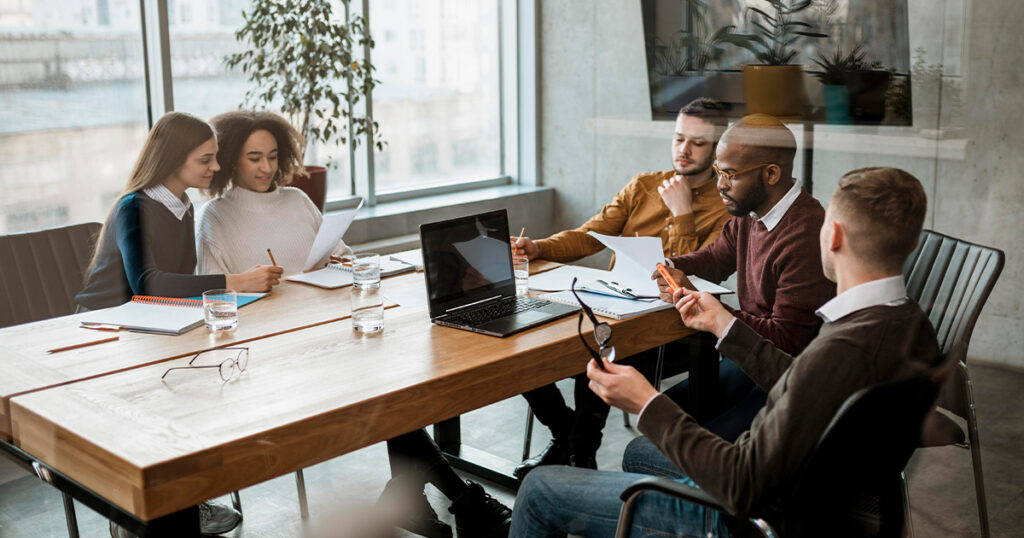 Small business professionals meeting